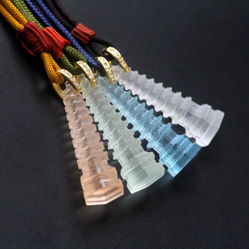 Buddha Stones琉璃 古代仏塔 知恵のネックレス