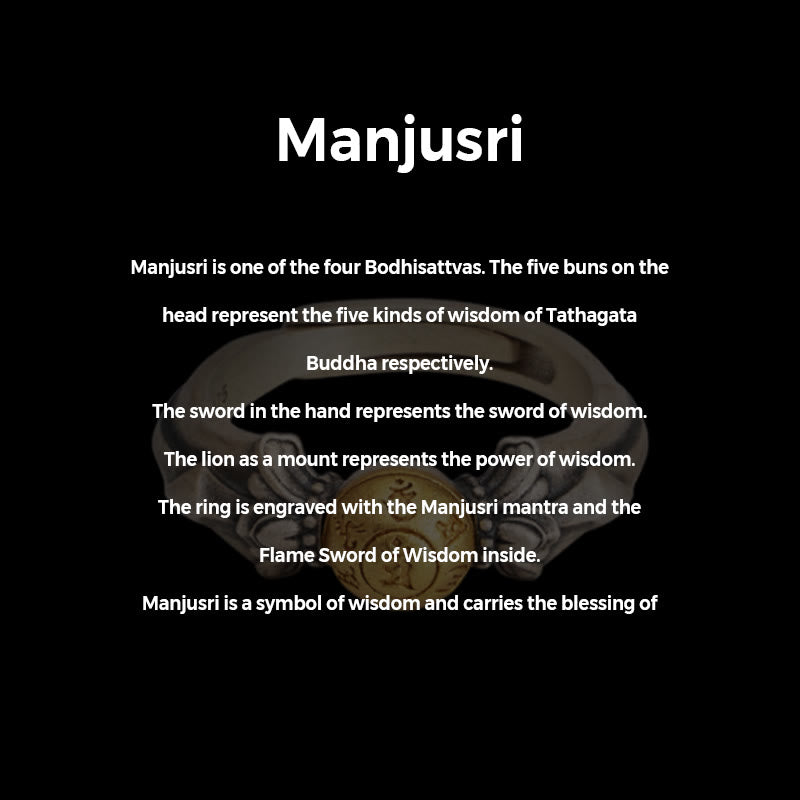 Buddha Stones925 スターリングシルバー マンジュスリーマントラオーム・マニ・パドメ・フムピース アジャスタブルリング