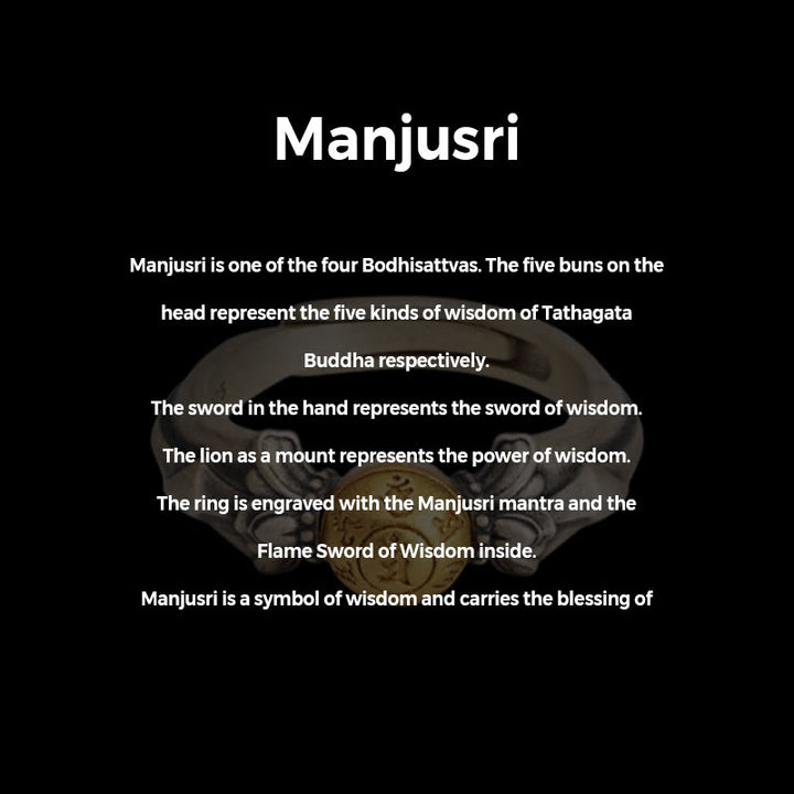 Buddha Stones925 スターリングシルバー マンジュスリーマントラオーム・マニ・パドメ・フムピース アジャスタブルリング