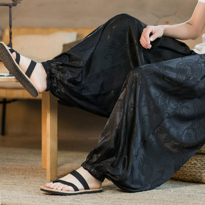 Buddha Stones ゆったりシルエット メンズ ハーレムパンツ ポケット付き