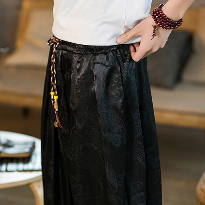 Buddha Stones ゆったりシルエット メンズ ハーレムパンツ ポケット付き