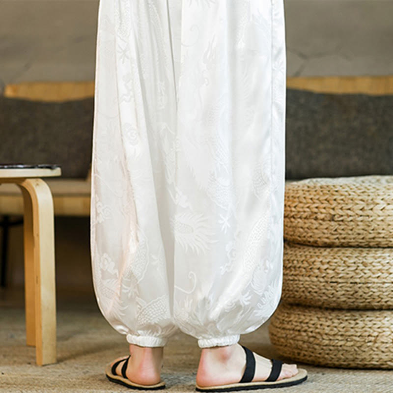 Buddha Stones ゆったりシルエット メンズ ハーレムパンツ ポケット付き