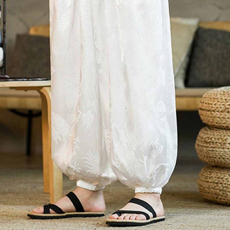 Buddha Stones ゆったりシルエット メンズ ハーレムパンツ ポケット付き