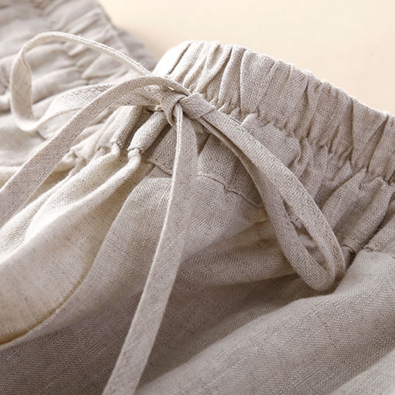 Buddha Stones無地フラワー ルーズドローストリング ハーレムパンツ ポケット付き - image 4