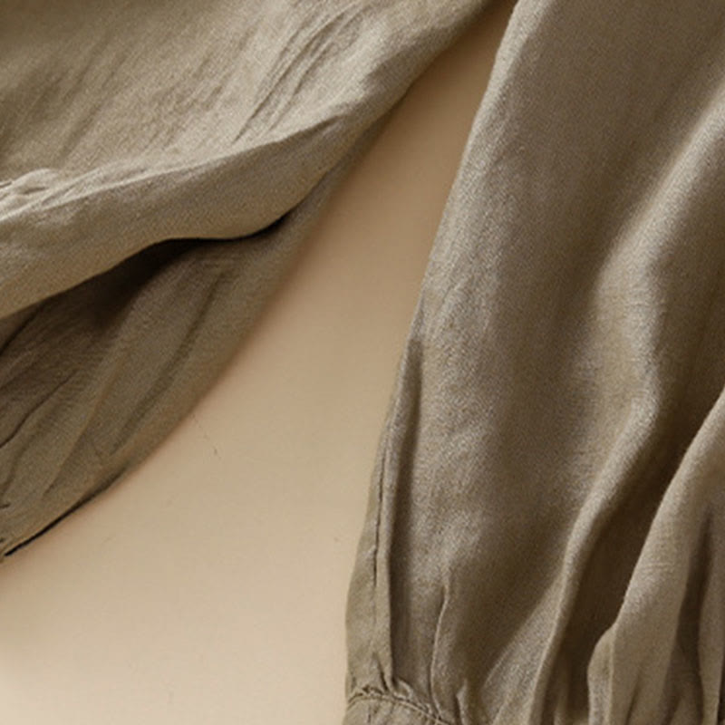 Buddha Stones無地フラワー ルーズドローストリング ハーレムパンツ ポケット付き - image 29