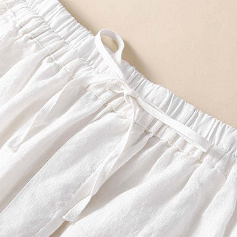 Buddha Stones無地フラワー ルーズドローストリング ハーレムパンツ ポケット付き - image 13