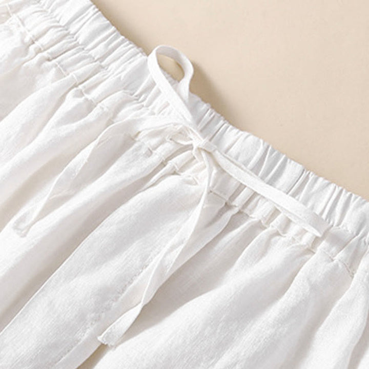 Buddha Stones無地フラワー ルーズドローストリング ハーレムパンツ ポケット付き - image 13