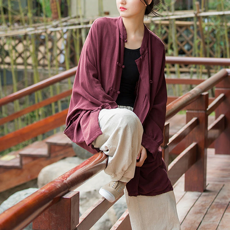 Buddha Stonesカエルボタン 長袖 禅瞑想 オープンフロント ジャケット ポケット付き - image 12