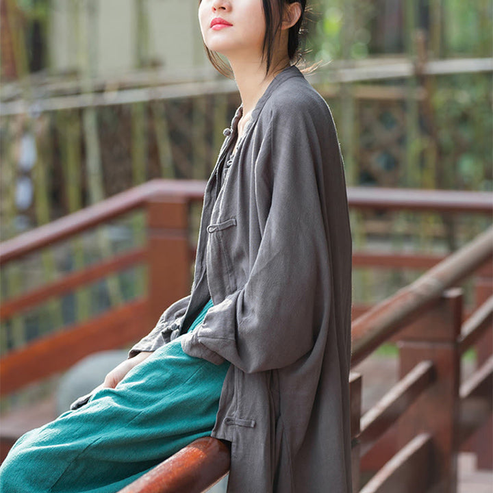 Buddha Stonesカエルボタン 長袖 禅瞑想 オープンフロント ジャケット ポケット付き - image 18