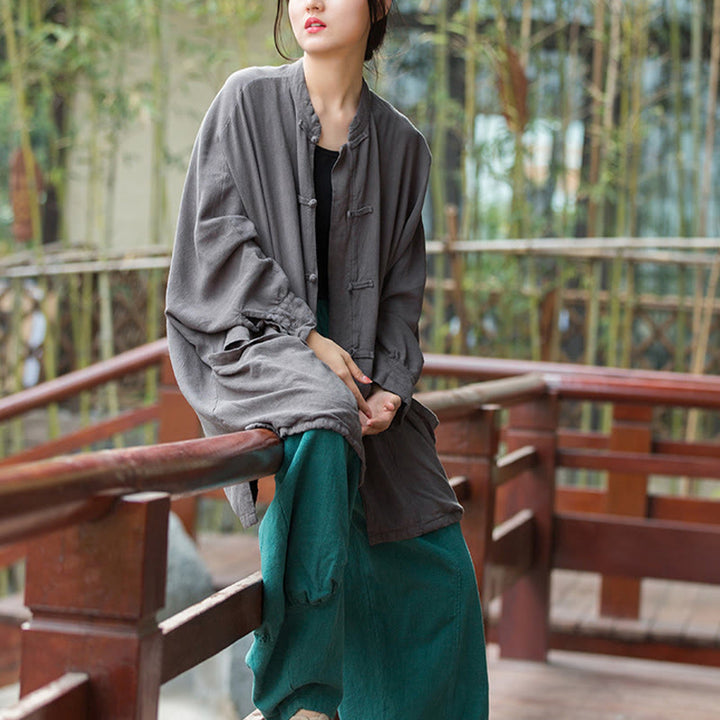 Buddha Stonesカエルボタン 長袖 禅瞑想 オープンフロント ジャケット ポケット付き - image 20