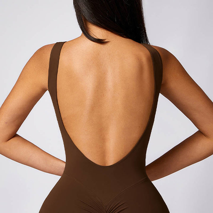 Buddha Stonesレディース カジュアル ノースリーブ ジャンプスーツ フレアパンツ スポーツ フィットネス ヨガ ボディスーツ - image 25