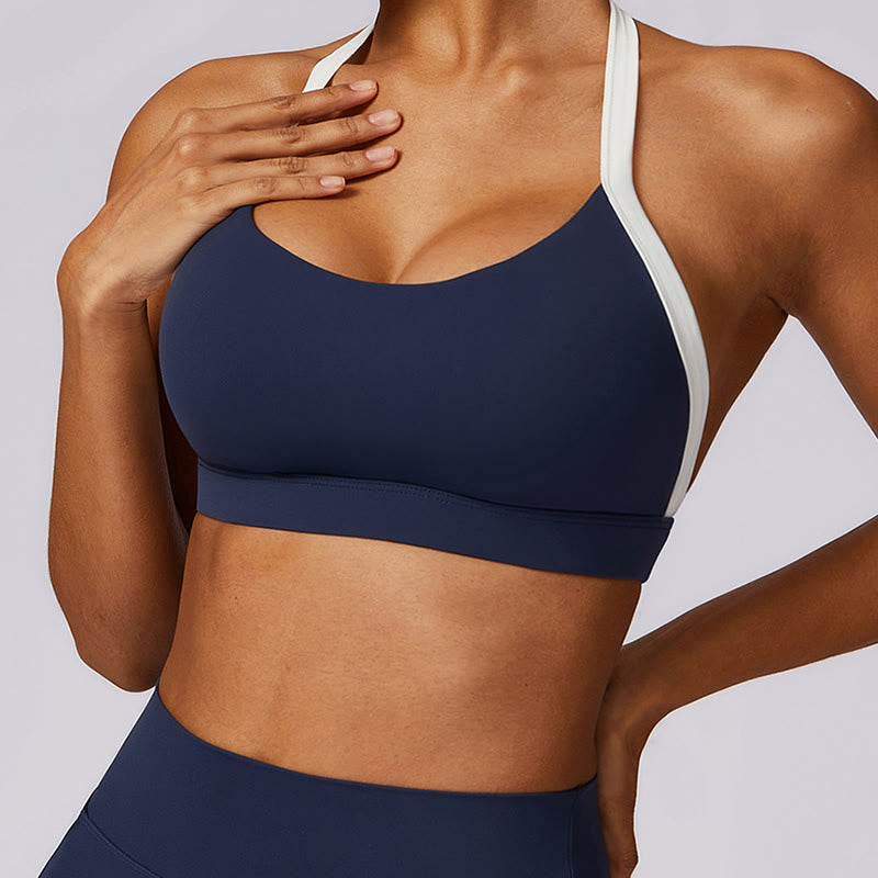 Buddha Stones無地 ホルターネック ブラ 長袖 クロップ タンクトップ パンツ スポーツ フィットネス ジム ヨガ 衣装