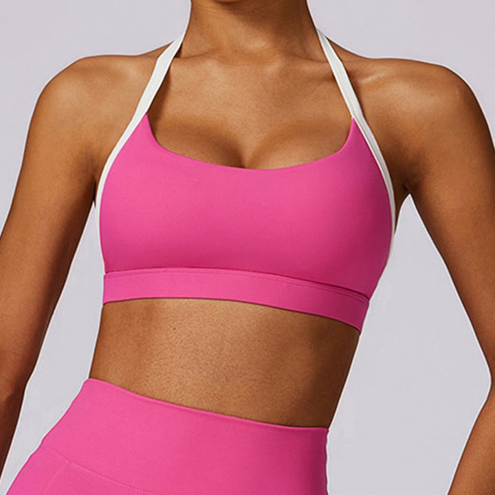 Buddha Stones無地 ホルターネック ブラ 長袖 クロップ タンクトップ パンツ スポーツ フィットネス ジム ヨガ 衣装