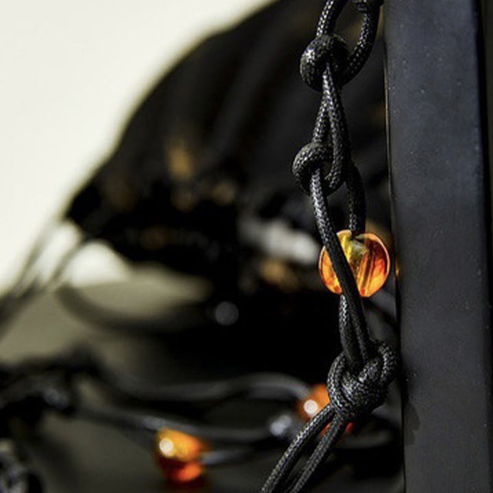 Buddha Stonesイエロー 竹の葉柄 アセテート クロスボディバッグ ショルダーバッグ