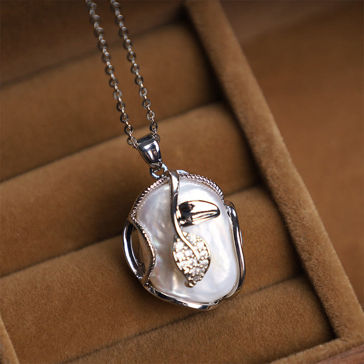 Buddha Stones18Kゴールドメッキ銅製天然バロックパールフラワー誠実ネックレスペンダント