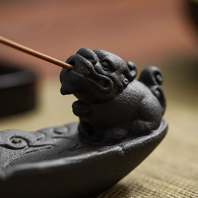 Buddha Stones吉兆雲PiXiu癒し 陶器 スティック 香炉 装飾