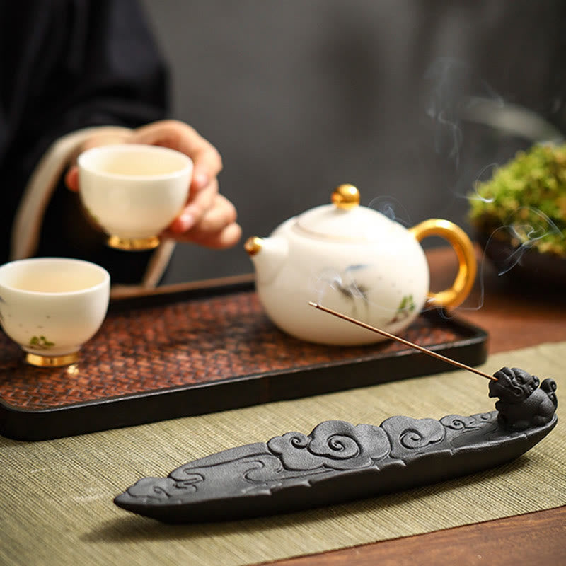 Buddha Stones吉兆雲PiXiu癒し 陶器 スティック 香炉 装飾