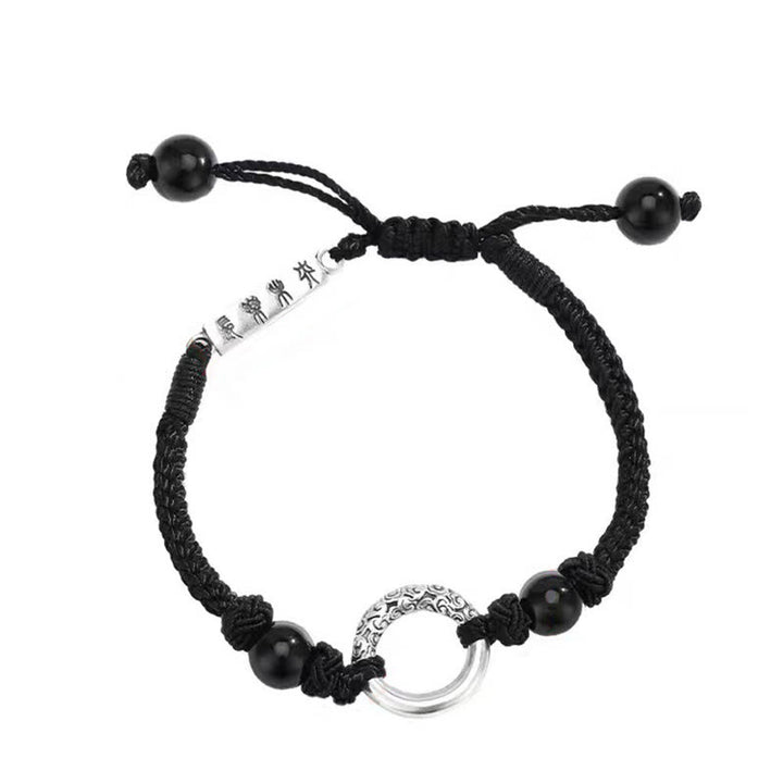 Buddha Stones 925スターリングシルバー ブラックオニキス平和のお守りチャーム守護ブレスレット - image 11