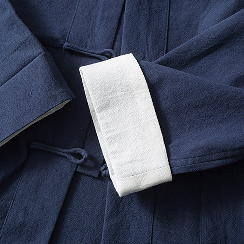 Buddha Stonesカエルボタン 中国唐装シャツ コットンリネン メンズジャケット 衣類 - image 11