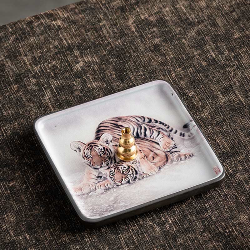 Buddha Stones山 湖 花 葉 癒し 陶器 プレート トレイ スティック 香炉 装飾