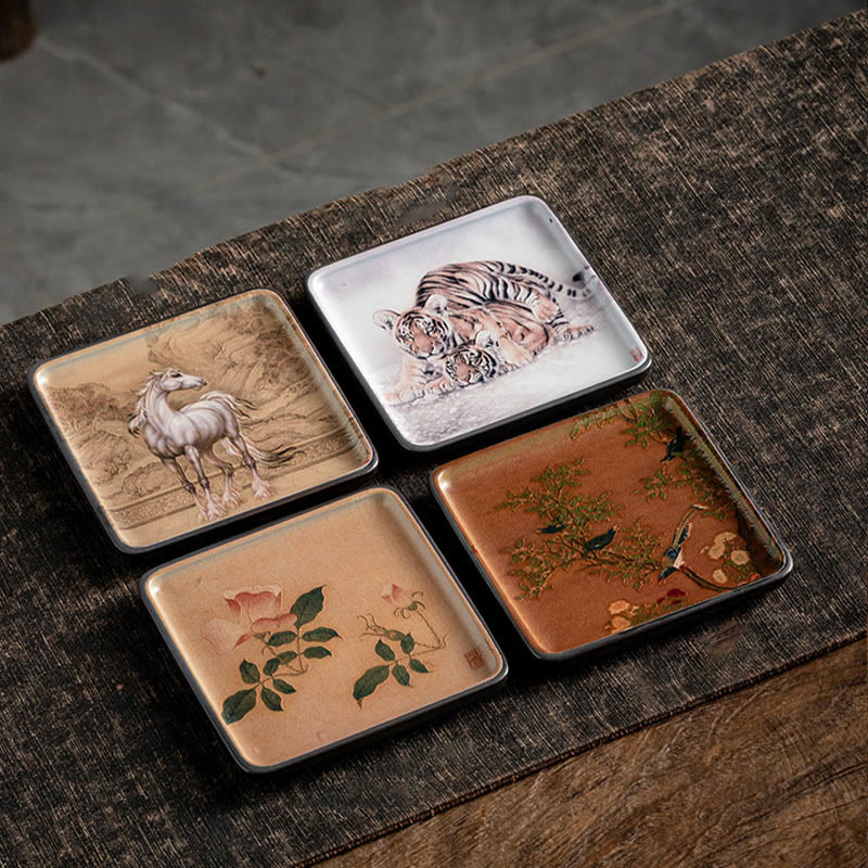 Buddha Stones山 湖 花 葉 癒し 陶器 プレート トレイ スティック 香炉 装飾