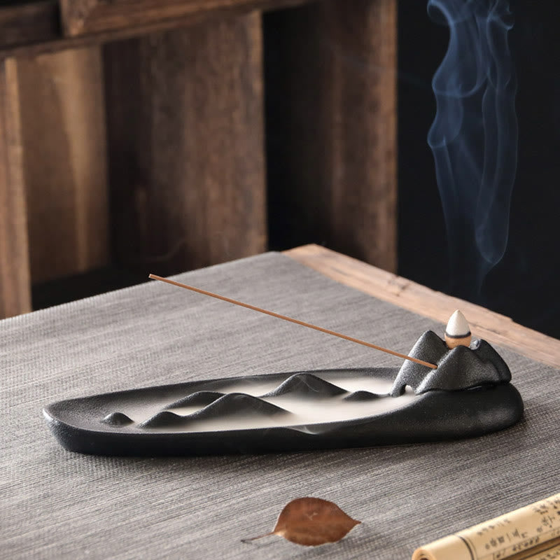 Buddha Stonesダブル鯉山 癒し系 陶器 スティック香炉 装飾