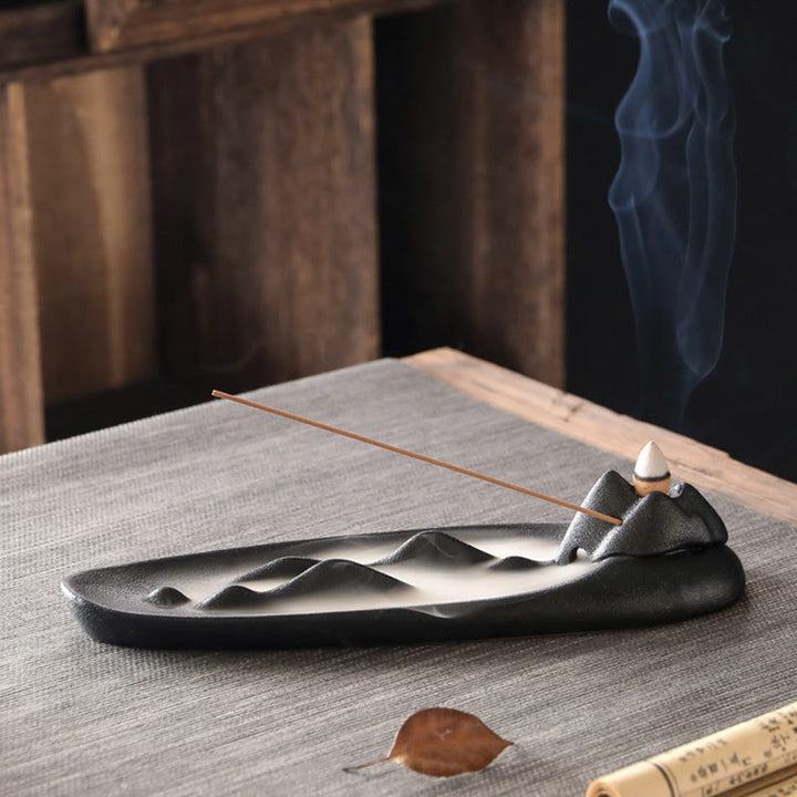 Buddha Stonesダブル鯉山 癒し系 陶器 スティック香炉 装飾