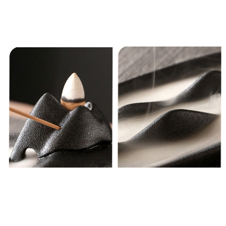 Buddha Stonesダブル鯉山 癒し系 陶器 スティック香炉 装飾