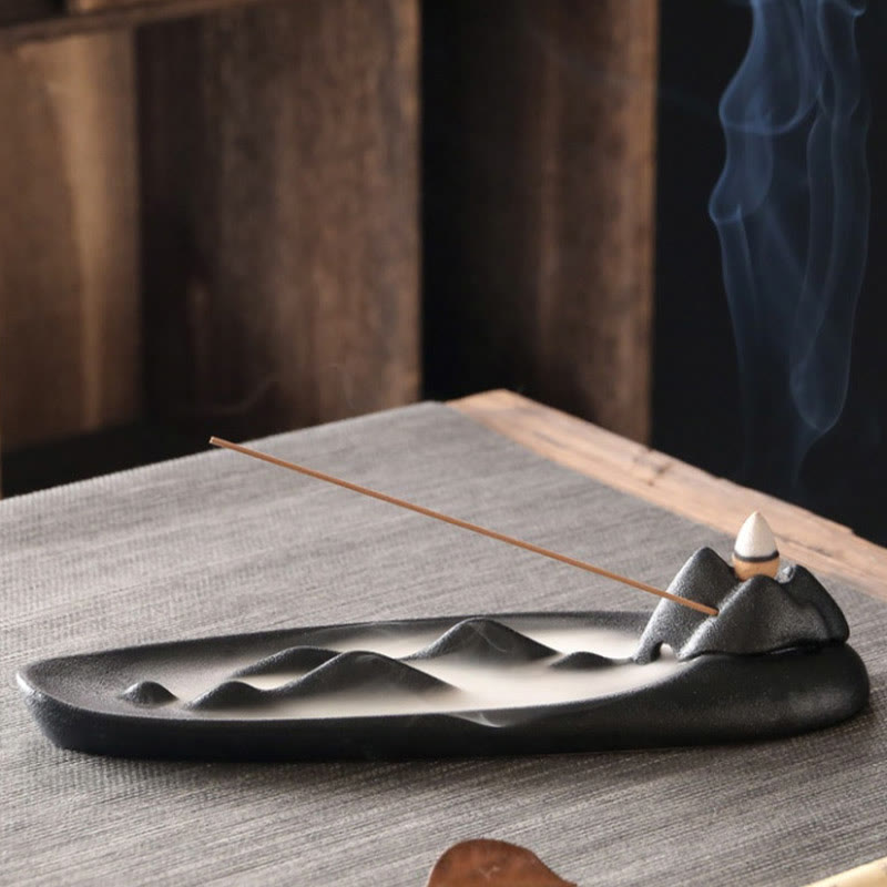 Buddha Stonesダブル鯉山 癒し系 陶器 スティック香炉 装飾