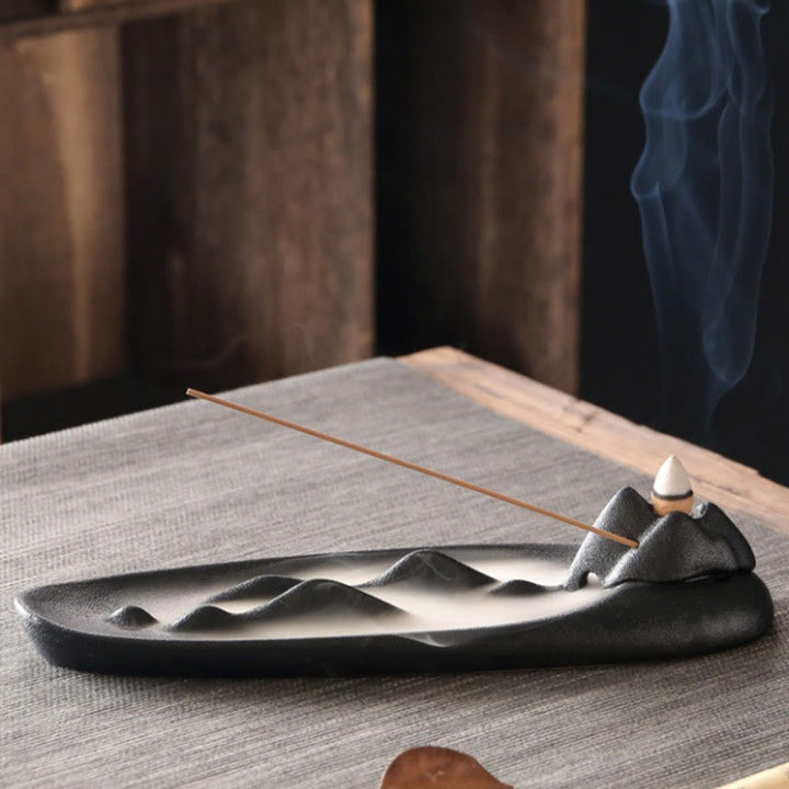 Buddha Stonesダブル鯉山 癒し系 陶器 スティック香炉 装飾