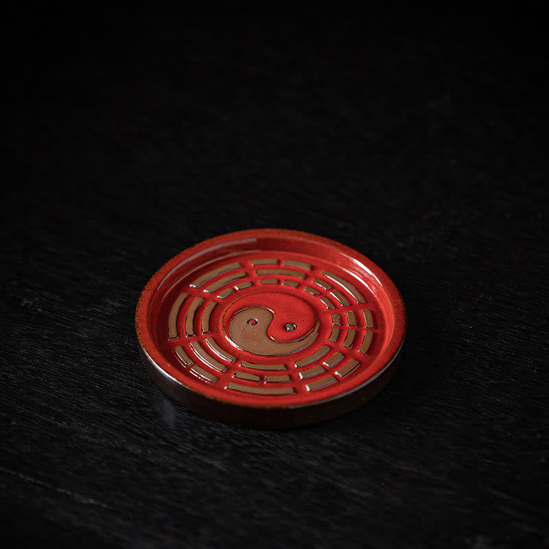 Buddha Stonesの小さな宝鉢、福袋、八卦盆、癒しの陶器スティック香炉装飾