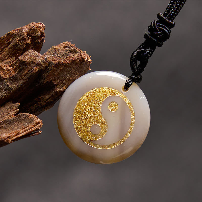 Buddha Stones各種クリスタルアメジストタイガーアイグリーンアベンチュリン陰陽スピリチュアルネックレスペンダント