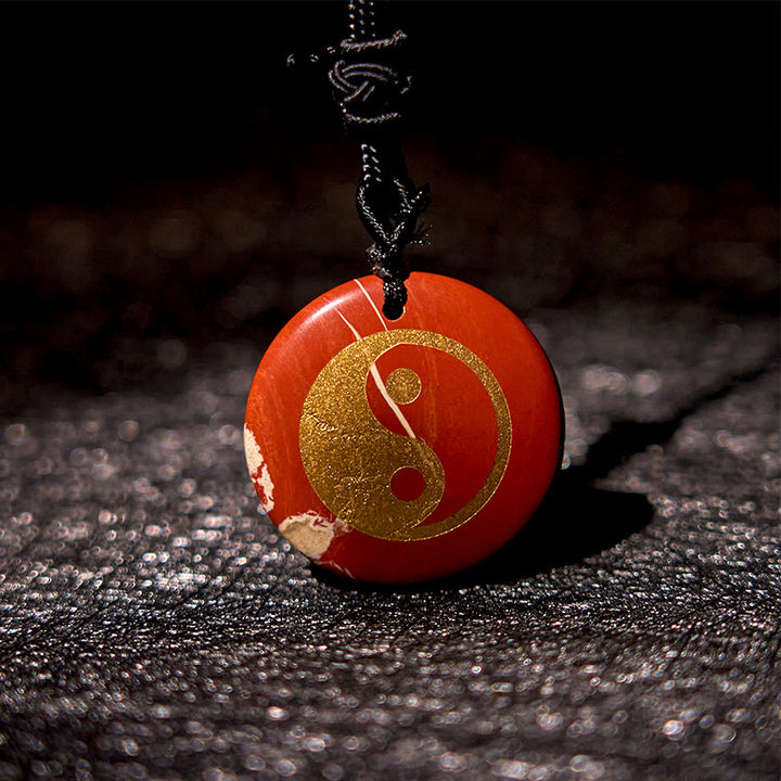 Buddha Stones各種クリスタルアメジストタイガーアイグリーンアベンチュリン陰陽スピリチュアルネックレスペンダント