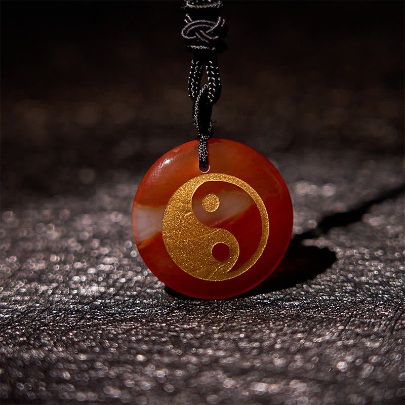 Buddha Stones各種クリスタルアメジストタイガーアイグリーンアベンチュリン陰陽スピリチュアルネックレスペンダント