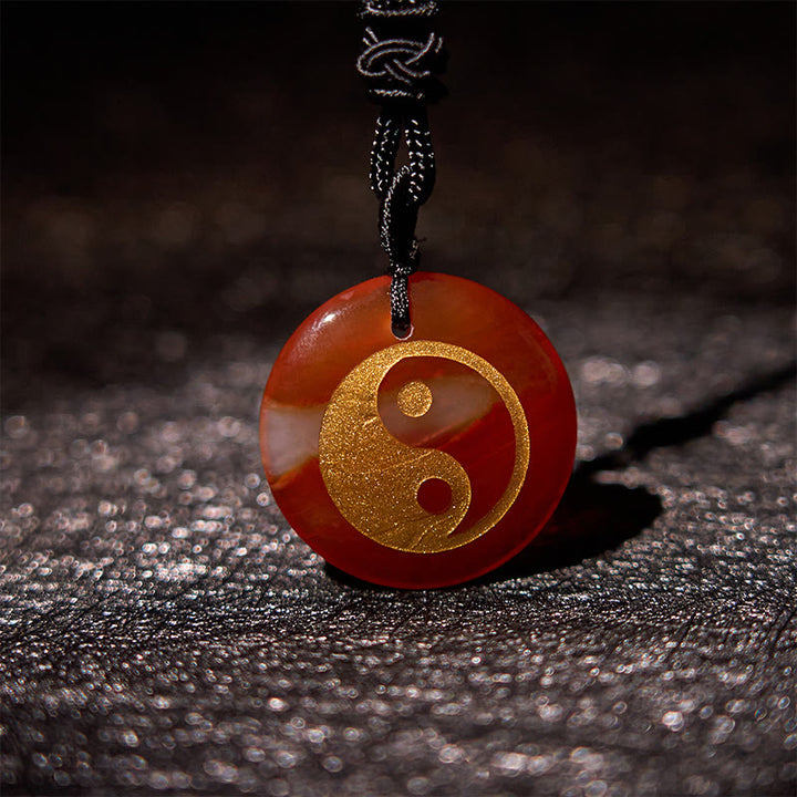 Buddha Stones各種クリスタルアメジストタイガーアイグリーンアベンチュリン陰陽スピリチュアルネックレスペンダント