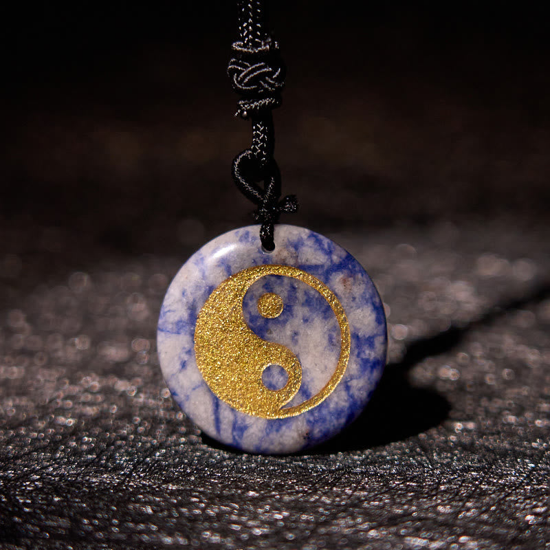 Buddha Stones各種クリスタルアメジストタイガーアイグリーンアベンチュリン陰陽スピリチュアルネックレスペンダント