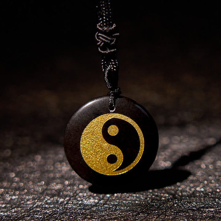 Buddha Stones各種クリスタルアメジストタイガーアイグリーンアベンチュリン陰陽スピリチュアルネックレスペンダント