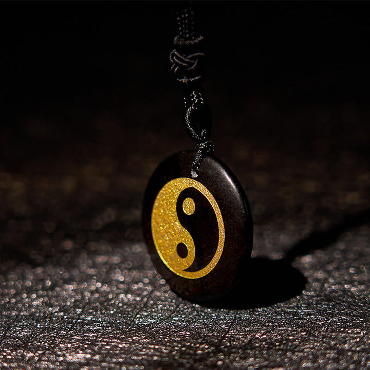 Buddha Stones各種クリスタルアメジストタイガーアイグリーンアベンチュリン陰陽スピリチュアルネックレスペンダント