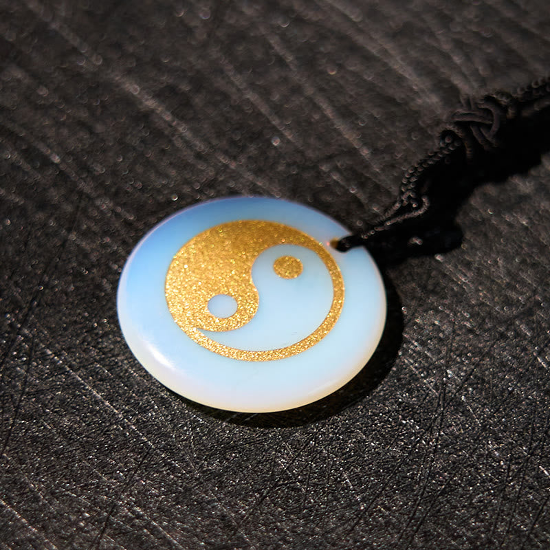 Buddha Stones各種クリスタルアメジストタイガーアイグリーンアベンチュリン陰陽スピリチュアルネックレスペンダント