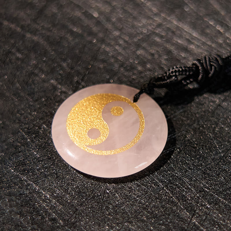 Buddha Stones各種クリスタルアメジストタイガーアイグリーンアベンチュリン陰陽スピリチュアルネックレスペンダント