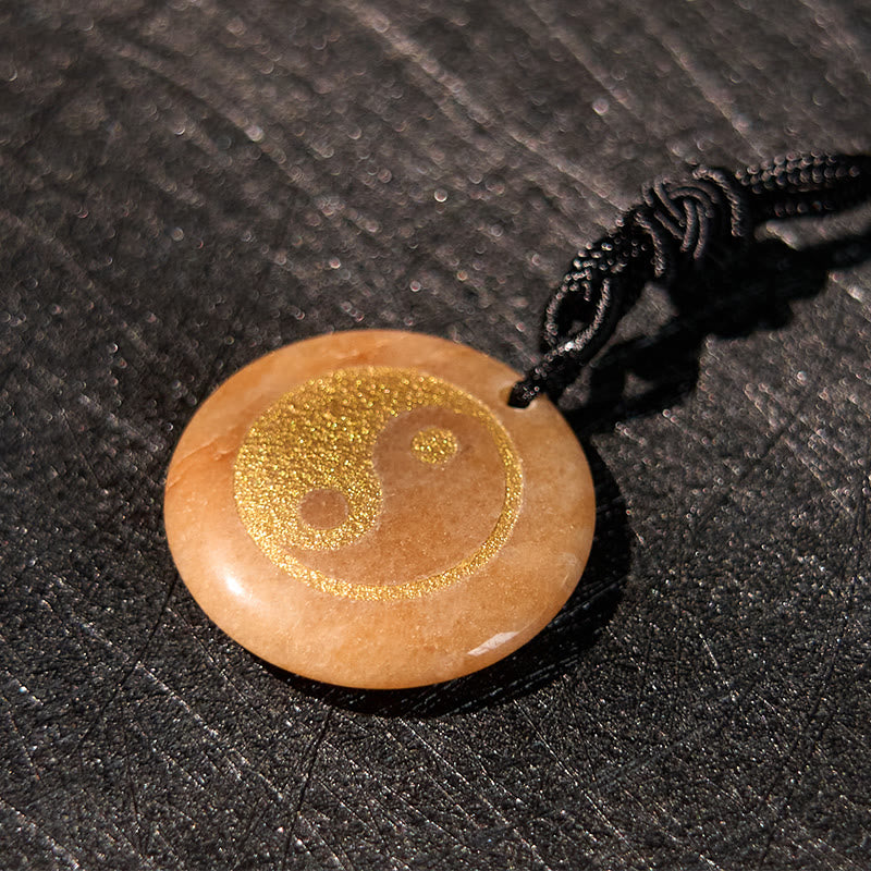 Buddha Stones各種クリスタルアメジストタイガーアイグリーンアベンチュリン陰陽スピリチュアルネックレスペンダント