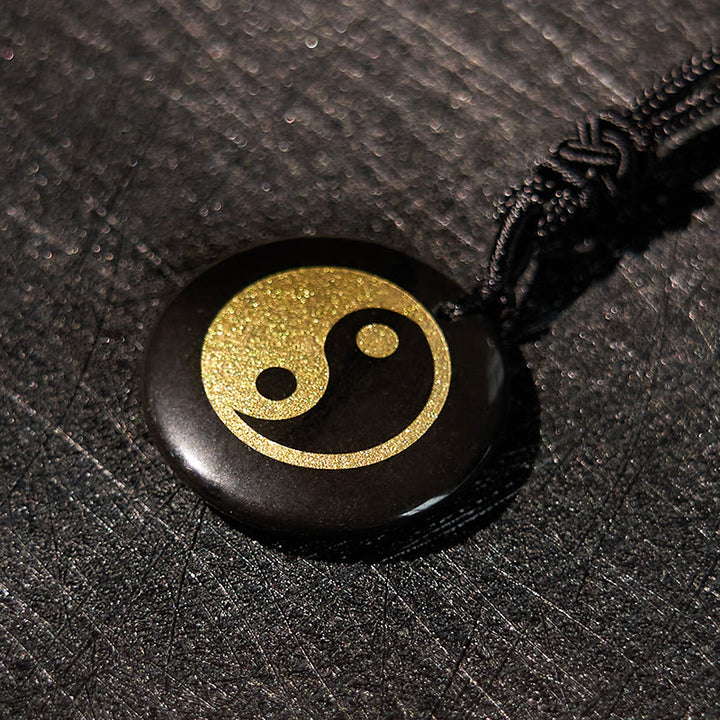 Buddha Stones各種クリスタルアメジストタイガーアイグリーンアベンチュリン陰陽スピリチュアルネックレスペンダント