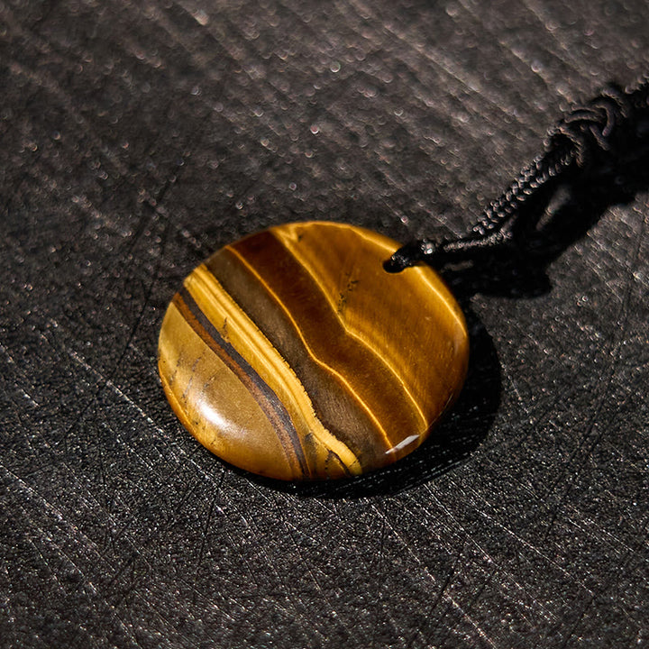 Buddha Stones各種クリスタルアメジストタイガーアイグリーンアベンチュリン陰陽スピリチュアルネックレスペンダント