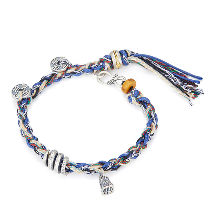 Buddha Stones925スターリングシルバー コインスケールチャーム ハンドメイド 祝福ブレスレット - image 2