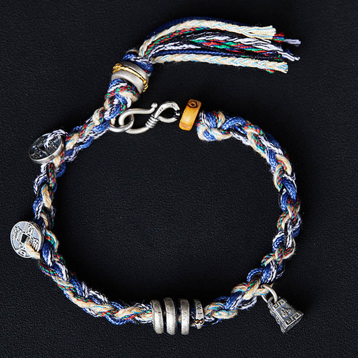 Buddha Stones925スターリングシルバー コインスケールチャーム ハンドメイド 祝福ブレスレット - image 1