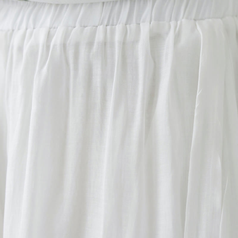 Buddha Stonesフラワー刺繍半袖Tシャツ ワイドレッグパンツ 2点セット