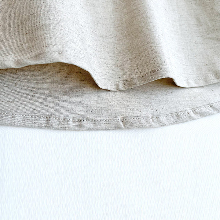 Buddha Stones無地 メンズ 半袖 ボタン リネン シャツ