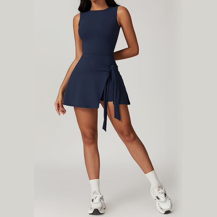 Buddha Stones無地 スポーツ テニス ヨガ レースアップ レディース スポーツドレス