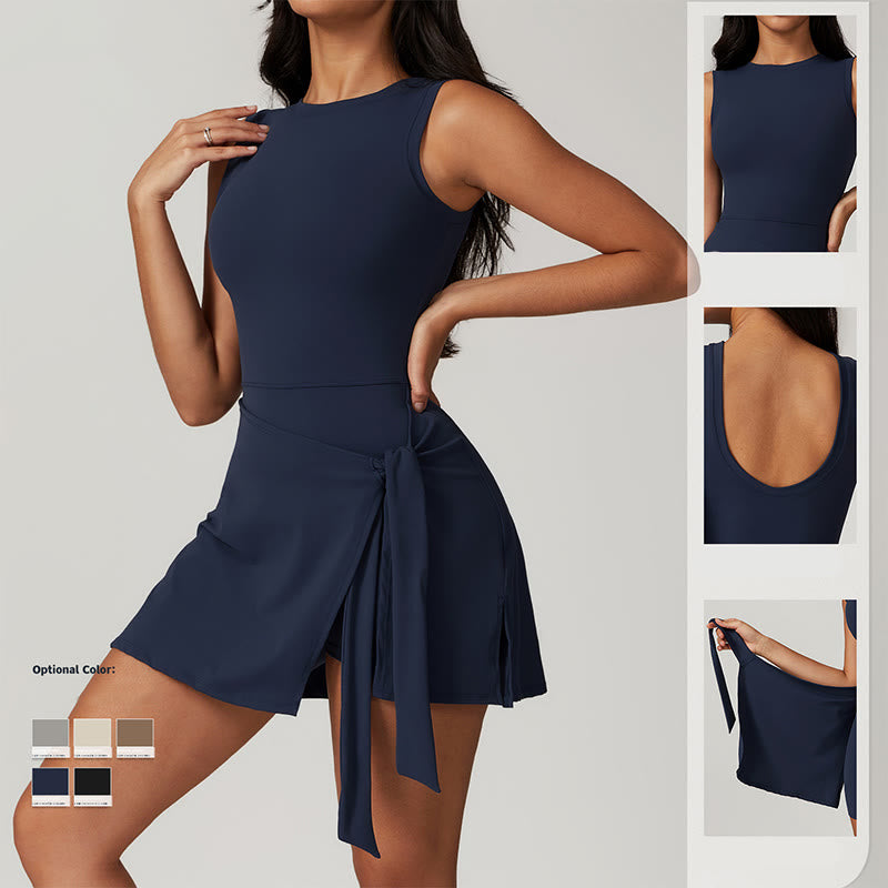 Buddha Stones無地 スポーツ テニス ヨガ レースアップ レディース スポーツドレス