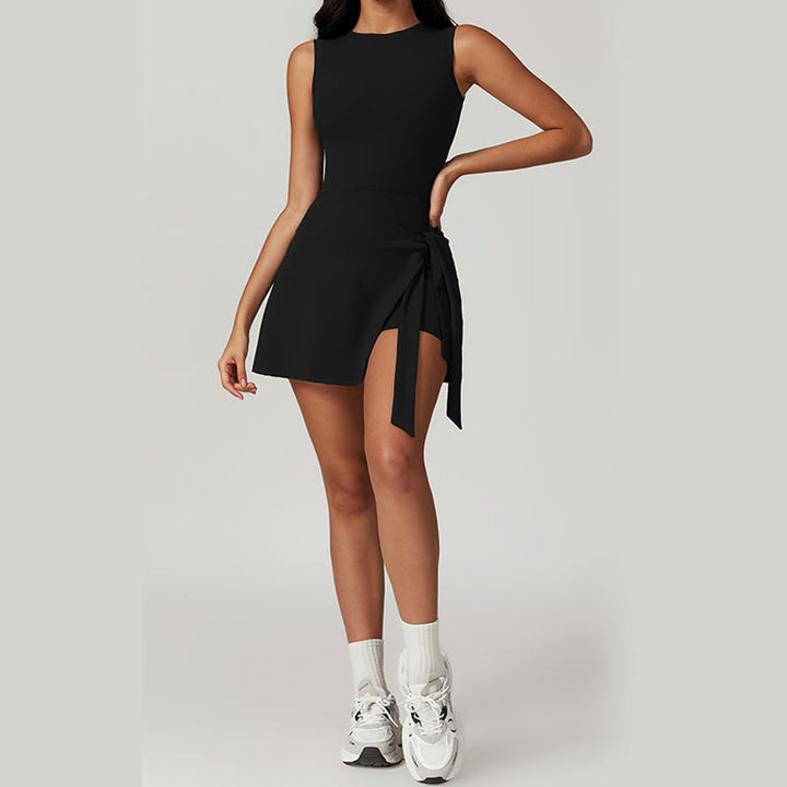 Buddha Stones無地 スポーツ テニス ヨガ レースアップ レディース スポーツドレス